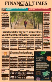 Financial Times (UK) Newspaper Front Page for 28 October 2022
