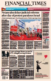 Financial Times (UK) Newspaper Front Page for 28 March 2023