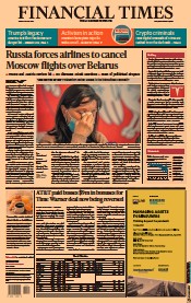 Financial Times (UK) Newspaper Front Page for 28 May 2021