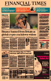 Financial Times (UK) Newspaper Front Page for 28 June 2021