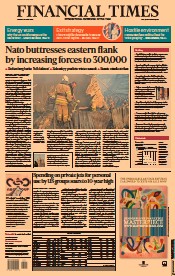 Financial Times (UK) Newspaper Front Page for 28 June 2022