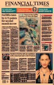 Financial Times (UK) Newspaper Front Page for 28 July 2022