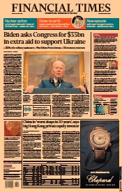 Financial Times (UK) Newspaper Front Page for 29 April 2022