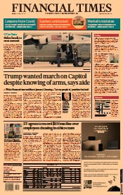 Financial Times (UK) Newspaper Front Page for 29 June 2022