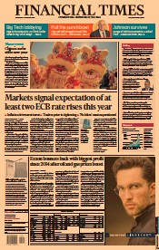 Financial Times (UK) Newspaper Front Page for 2 February 2022