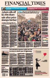 Financial Times (UK) Newspaper Front Page for 2 February 2023