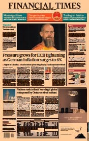 Financial Times (UK) Newspaper Front Page for 30 November 2021