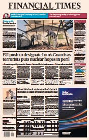 Financial Times (UK) Newspaper Front Page for 30 January 2023