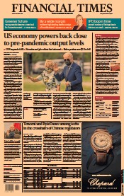 Financial Times (UK) Newspaper Front Page for 30 April 2021