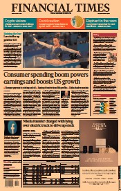Financial Times (UK) Newspaper Front Page for 30 July 2021