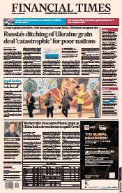 Financial Times (UK) Newspaper Front Page for 31 October 2022