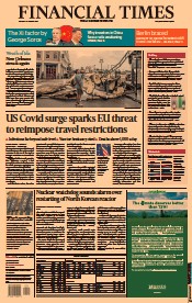 Financial Times (UK) Newspaper Front Page for 31 August 2021