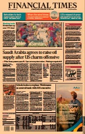 Financial Times (UK) Newspaper Front Page for 3 December 2021