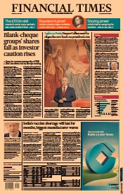 Financial Times (UK) Newspaper Front Page for 3 May 2021