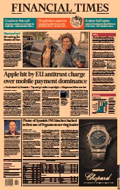 Financial Times (UK) Newspaper Front Page for 3 May 2022