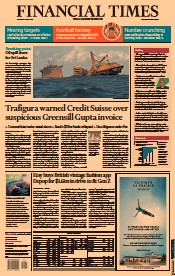 Financial Times (UK) Newspaper Front Page for 3 June 2021