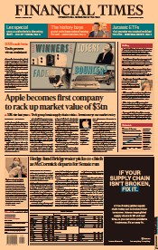 Financial Times (UK) Newspaper Front Page for 4 January 2022