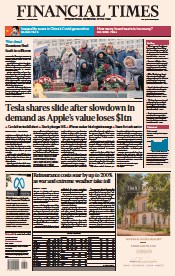 Financial Times (UK) Newspaper Front Page for 4 January 2023