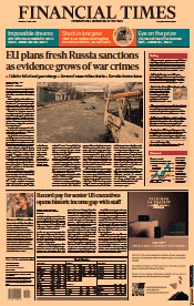 Financial Times (UK) Newspaper Front Page for 4 April 2022