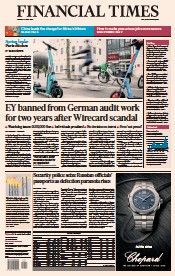 Financial Times (UK) Newspaper Front Page for 4 April 2023