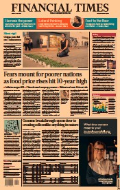 Financial Times (UK) Newspaper Front Page for 4 June 2021