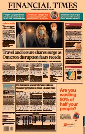 Financial Times (UK) Newspaper Front Page for 5 January 2022