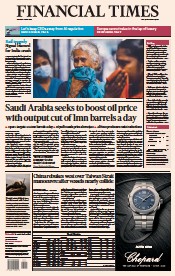 Financial Times (UK) Newspaper Front Page for 5 June 2023