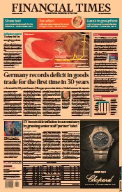 Financial Times (UK) Newspaper Front Page for 5 July 2022