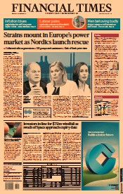 Financial Times (UK) Newspaper Front Page for 5 September 2022