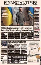 Financial Times (UK) Newspaper Front Page for 6 December 2022