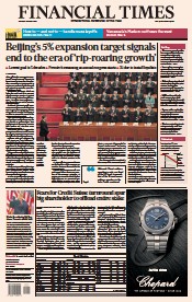 Financial Times (UK) Newspaper Front Page for 6 March 2023