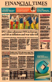 Financial Times (UK) Newspaper Front Page for 6 June 2022