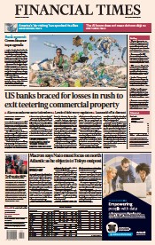 Financial Times (UK) Newspaper Front Page for 6 June 2023