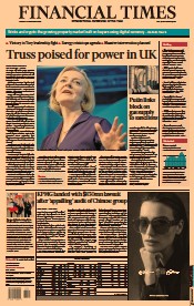 Financial Times (UK) Newspaper Front Page for 6 September 2022