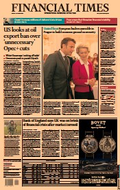 Financial Times (UK) Newspaper Front Page for 7 October 2022