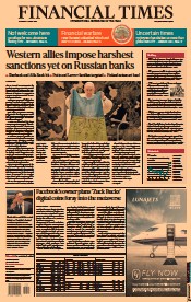 Financial Times (UK) Newspaper Front Page for 7 April 2022