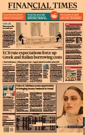 Financial Times (UK) Newspaper Front Page for 8 February 2022