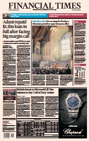 Financial Times (UK) Newspaper Front Page for 9 February 2023