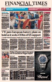 Financial Times (UK) Newspaper Front Page for 9 March 2023