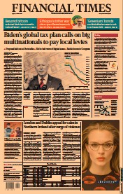 Financial Times (UK) Newspaper Front Page for 9 April 2021