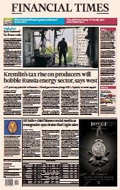 Financial Times (UK) Newspaper Front Page for 9 May 2023