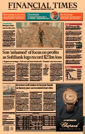 Financial Times (UK) Newspaper Front Page for 9 August 2022