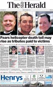 () Newspaper Front Page for 2 December 2013