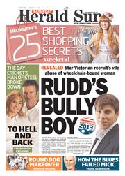 Herald Sun (Australia) Newspaper Front Page for 10 August 2013