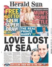 Herald Sun (Australia) Newspaper Front Page for 11 May 2013