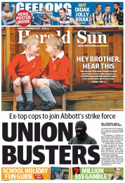 Herald Sun (Australia) Newspaper Front Page for 11 September 2013