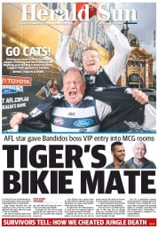 Herald Sun (Australia) Newspaper Front Page for 13 September 2013