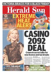 Herald Sun (Australia) Newspaper Front Page for 14 January 2014