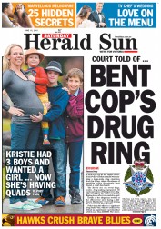 Herald Sun (Australia) Newspaper Front Page for 14 June 2013