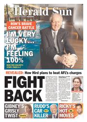 Herald Sun (Australia) Newspaper Front Page for 15 August 2013